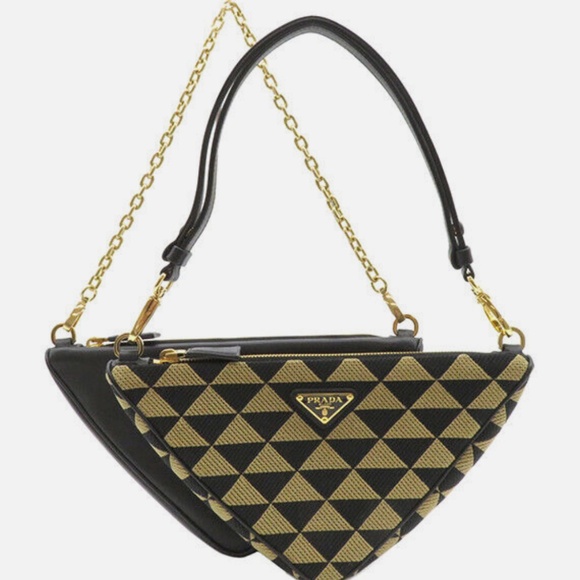PRADA Double Triangle Symbole Mini Bags - Picture 8 of 10
